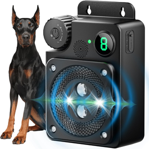 lot 3078 image: Ultrasonic Dog Bark Deterrent, 50ft Range, Rechargeable, Waterproof, 3 Modes (No Collar Needed)