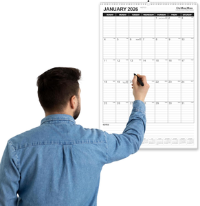 lot 3079 image: 18-Month 20262027 Wall Calendar Planner, Vertical Layout, Thick Paper, Spiral Bound