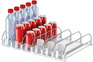 lot 3091 image: Automatic Drink Dispenser for Fridge-Holds Bottled or Canned Beverages (6 Rows) (Holds Up To 30 Cans)