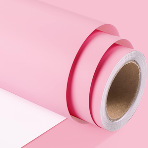 lot 3092 image: 12 x 8ft Roll, Pink, Permanent Vinyl, Water & Fade Proof (Matte, Princess Pink)
