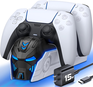 lot 3101 image: Upgraded For PS5 Controller Charger with Fast Charging AC Adapter, Dual Controller Charging Station Stand for PlayStation 5, Docking Station for Playstation 5
