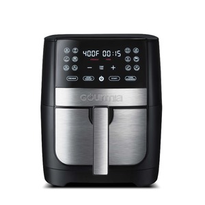 lot 2635 image: Gourmia 8 Qt Digital Air Fryer with FryForce 360 and Guided Cooking, BlackStainless Steel, GAF826, 14.82 H, New