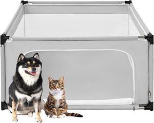 lot 11098 image: 42 Puppy Playpen  IndoorOutdoor Pet Pen w Optional Cover