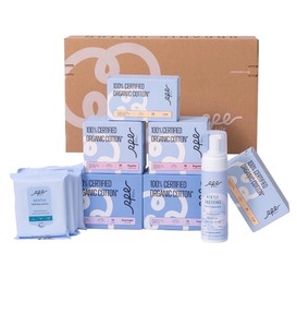 lot 11101 image: Organic Cotton Pads 124-Pack  Multi-Size, Plastic-Free, Hypoallergenic Bundle  Pads, Wipes & Gentle Foaming Wash