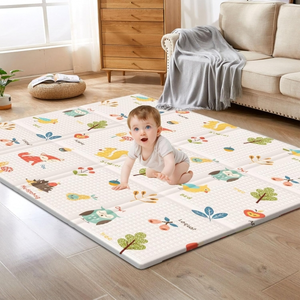 lot 11106 image: Extra Large Baby Play Mat  Reversible, Waterproof, Non-Slip Floor Mat 50 x 50