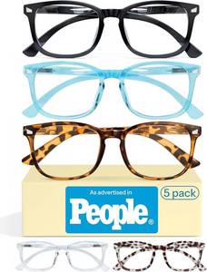 lot 9455 image: CCVOO Blue Light Blocking Reading Glasses (0.50)