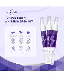 lot 9492 image: V34 Purple Color Corrector & Teeth Whitening Gel Pens (3-Pack)
