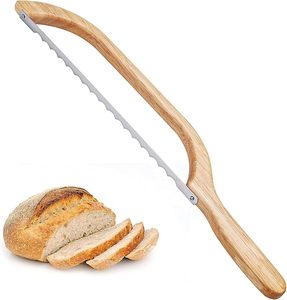 lot 9496 image: 16 Wooden Bow Bread Knife  Sourdough & Bagel Slicer