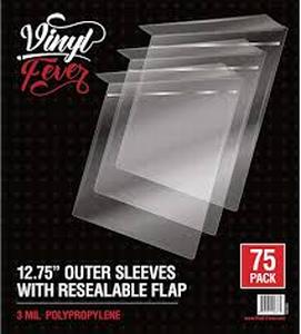 lot 9510 image: Premium 12 Vinyl Record Outer Sleeves  3 Mil Crystal Clear (25 Pack)
