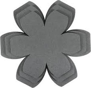 lot 9523 image: 12-Pack Flower-Shaped Pot & Pan Protectors (Grey)