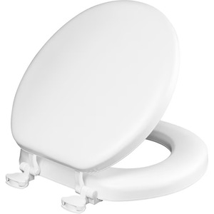 lot 3954 image: Mayfair by Bemis Eden Cushioned vinyl White Round Padded Toilet Seat