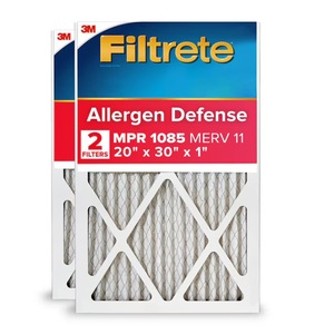 lot 3955 image: Filtrete 20 x 30 x 1 MERV 11 1085 MPR Allergen Defense Extra Electrostatic pleated Air Filter 6 -Pack