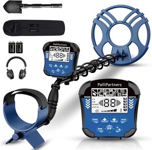 lot 3964 image: PalliPartners Metal Detector for Adults Waterproof-Professional Higher Accuracy Gold Detector with LCD Display,5 Mode,Advanced DSP Chip 12 Coil(Blue)