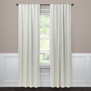 lot 3993 image: 50x108 Blackout Aruba Window Curtain Panel Sour Cream - Threshold Traditional Drapes, Recycled Polyester, OEKO-TEX Certified