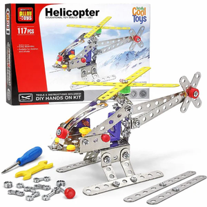 lot 3131 image: 2 - DIY Kids Helicopter Erector Kits - Educational STEM Toy for Ages 8, Easy Assembly, Tools Included