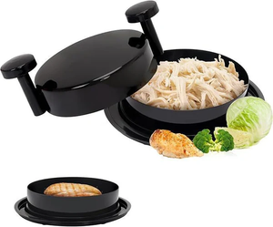 lot 3149 image: 2 Pack - Easy Twist ChickenMeat Shredder Tool  BPA-Free, Non-Slip, Dishwasher Safe Meat Shredder