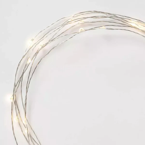 lot 3150 image: 3 Pack - Room Essentials 25-Count LED Fairy Lights  Battery Powered, Timer, Indoor Decor