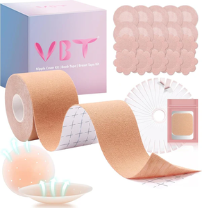 lot 3172 image: 2 Pack - VBT 3 Boob TapeBreast Lift Tape Kit Suitable for Large Breasts  Medical Grade Push-Up Tape with Nipple Covers & Fashion Tape Set (Cup Size - A-G)