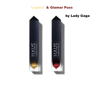 lot 3176 image: (4) Liquid Eyeshadows from Haus Laboratories by Lady Gaga Glam Bundle-(1) Glam Attack Duo Set Legend & Glamor Puss & (1) Glam Attack Dynasty-Green & (1) Glam Attack Biker-Black  (4 - Liquid Eyeshadows)