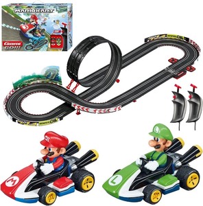 lot 2665 image: Carrera GO Electric Powered Slot Car Racing Kids Toy Race Track Set 143 Scale, Mario Kart