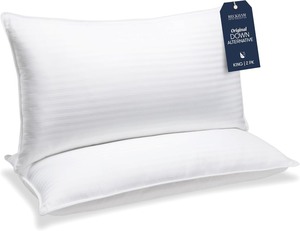 lot 2680 image: Beckham Hotel Collection Bed Pillows King Size Set of 2 - Down Alternative Pillow for Back, Stomach or Side Sleepers