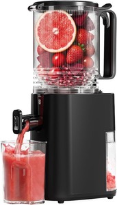 lot 4011 image: Cold Press Juicer, 5.5inch Wide Feed Chute Juicer Extractor Machine, Slow Masticating Juicer for Whole Vegetables & Fruits, Black