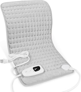 lot 4036 image: Heating Pad,Electric Heating Pads for Back,Neck,Abdomen,Moist Heating Pad for Shoulder,Knee,Arms,Legs,DryMoist Heat & Auto Shut Off,Christmas Gifts for Men and Women,Light Gray,24x12