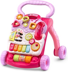lot 4047 image: VTech Sit-to-Stand Learning Walker (Frustration Free Packaging), Pink
