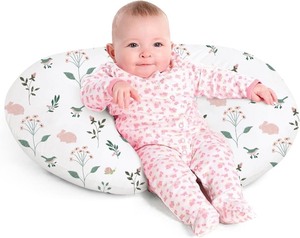 lot 4049 image: Little Grape Land Nursing Pillow for Infants, Breastfeeding Pillows, Baby Support Pillow for Nursing, Bottle Feeding, Tummy Time with Machine Washable Cover & Breathable Filling, Little Bunny