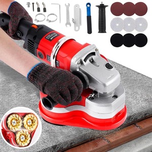 lot 4052 image:  Retail $299.99 3-Head Concrete Grinder Set 4 Concrete Floor Grinder 2800W Concrete Surface Planer with 6 Speed Control & Dust Extraction Shroud for Grinding Concrete Cement Marble Granite