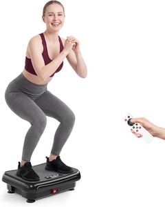 lot 4054 image: TISSCARE Vibration Plate Exercise Machine Mini Vibrating Plates for Sedentary Users, Helpful for Lymphatic Drainage and Weight Loss, 400Lbs Capacity Full Body Power Shake Workout Platform for Home