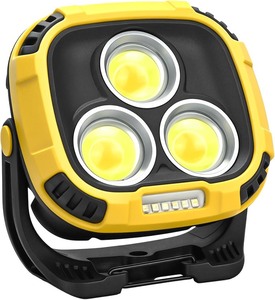 lot 2694 image: 6000mAh Magnetic Work Light Rechargeable, 4000LM Magnetic Light with Hook, IP65 Waterproof, 30H Runtime, Portable LED Work Light for Car Repair, Job Site Lighting, Emergency(Yellow)