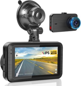 lot 2698 image: Dash Camera for Car - 3 Inch 1080P IPS Touchscreen Car Camera - G-SensorLoop Recording  24H Parking Monitor  150° Wide AngleNight VisionExposure CompensationSupport TF Card