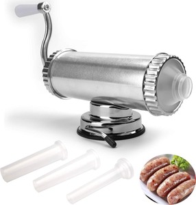 lot 2705 image: 2 LBS Sausage Stuffer - Horizontal Kitchen Stuffing Maker Stainless Steel Meat Sausage Machine for Household Commercial
