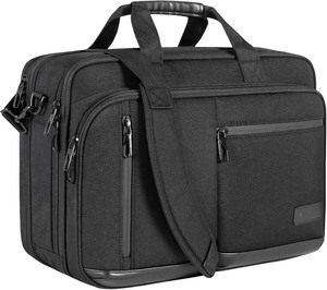 lot 2720 image: VANKEAN Laptop Briefcase for Men Women, 17.3 Inch Laptop Bag Water Repellent & Expandable Messenger Bag with Strap, Premium Shoulder Bag Womens Briefcase Computer Bag for TravelBusiness, Black