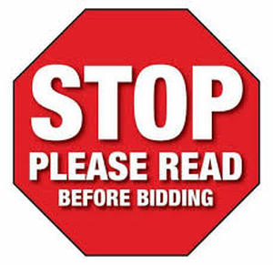 lot 0 image: IMPORTANT INFO