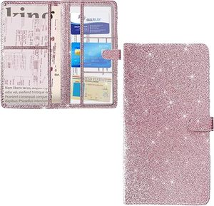 lot 22755 image: Glitter Pink Car Registration & Insurance Holder (9.4  5.1)