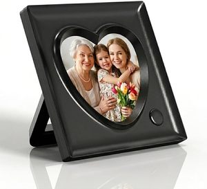 lot 22787 image: Recordable Heart Picture Frame  Personalized Talking Photo Frame