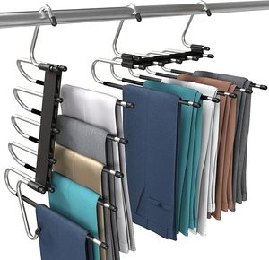 lot 22797 image: 2-Pack Black Foldable Hangers with Clips
