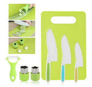 lot 22799 image: 7-Piece Kids Kitchen Knife Set  Real Cooking Tools for Beginners