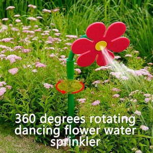 lot 22805 image: Crazy Daisy Dancing Flower Sprinkler  360° Rotating Sun Flower Yard Decor