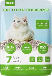 lot 22813 image: Cat Litter Deodorizer  7-Pack Non-Toxic Pet Odor Eliminator