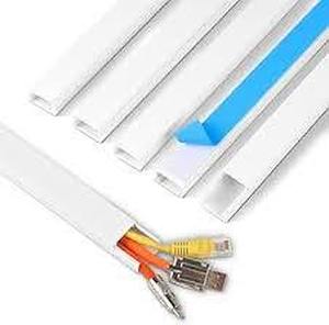 lot 22823 image: Cord Hider Raceway  95 Slim Desktop & Wall Cable Cover (0.55 Wide)