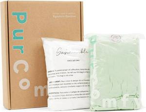 lot 22831 image: PurComfy Supersoft 2-Pack Bamboo Crib Sheets  1 Green & 1 White