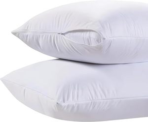 lot 22833 image: White Classic Hotel Collection Pillow Protectors  King Size Zippered Set of 2
