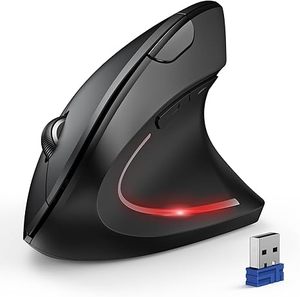 lot 22842 image: TECKNET Ergonomic Vertical Wireless Mouse  Dual-Mode Bluetooth & 2.4GHz