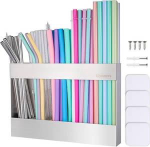 lot 22773 image: Stainless Steel Large Capacity Straw Holder