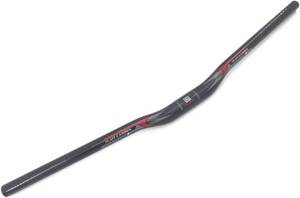lot 22779 image: PLAT Carbon Fiber Bike MTB Handlebars Flat Handle Bar 31.8 Carbon Handlebar Mountain Riser Bar (RED Riser, 720)