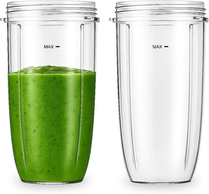 lot 3222 image: 2-Pack 32 oz Replacement Blender Cups for NutriBullet 600W and 900W Compatible with NutriBullet Extractor Blades (see description for compatibility)