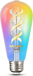 lot 3224 image: (1) Smart Edison Bulb ST19, Color Changing WiFi Smart Light Bulb, 2700K-6500K Tunable via App, ST58 Edison Bulb, Compatible with Alexa & Google Home, 5W (50 Watt Equivalent), 500lm